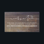 Carte D'accompagnement Site Web Rustic Wood Mariage<br><div class="desc">Loisir typographie du coeur boisé mariage carte du site Web</div>