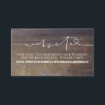 Carte D'accompagnement Site Web Rustic Wood Mariage<br><div class="desc">Loisir typographie du coeur boisé mariage carte du site Web</div>