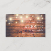 Carte D'accompagnement Site Web Rustic Wood String Lights (Devant)
