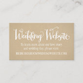 Carte D'accompagnement Site Web Rustique Mariage en langage blanc (Devant)
