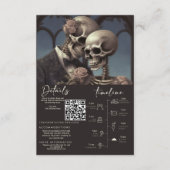 Carte D'accompagnement Skeleton Couple Détails du Mariage (Devant)