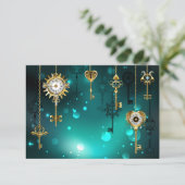 Carte D'accompagnement Skeleton Keys on Green Background (Debout devant)