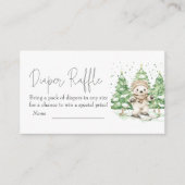 Carte D'accompagnement Ski Dans Le Baby shower De La Parenthood Déchets R (Devant)