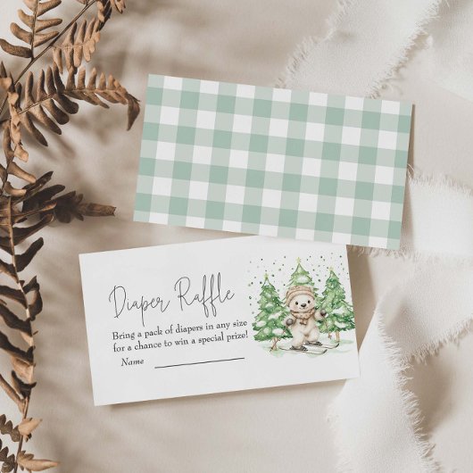 Carte D'accompagnement Ski Dans Le Baby shower De La Parenthood Déchets R