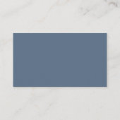 Carte D'accompagnement Slate Blue Moderne Script Lettres Site Mariage (Dos)