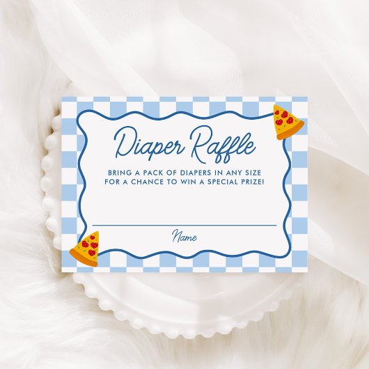 Carte D'accompagnement Slice Slice Baby Pizza Baby Shower Diaper Raffle