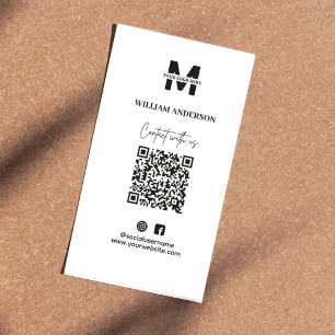 Carte D'accompagnement Small Business Instagram Facebook QR Code Moderne