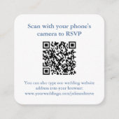 Carte D'accompagnement Smart All-American Rouge Bleu Mariage QR RSVP (Devant)