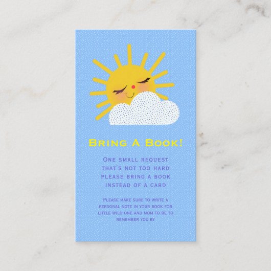 Carte D'accompagnement Smiling Sunshine Nuds Baby shower Demande de réser (Devant)