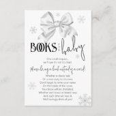Carte D'accompagnement Snow In Love Bow Winter Books for Baby Shower (Devant)