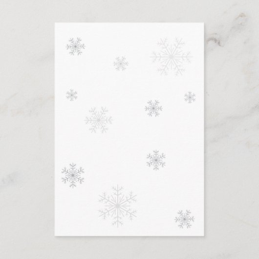 Carte D'accompagnement Snow In Love Bow Winter Books for Baby Shower (Dos)