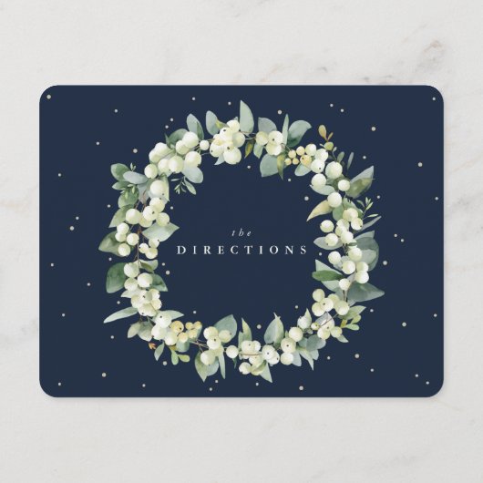 Carte D'accompagnement Snowberry+Eucalyptus Bouquet Directions de la mari (Dos)