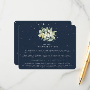 Carte D'accompagnement Snowberry+Eucalyptus Bouquet Info Mariage