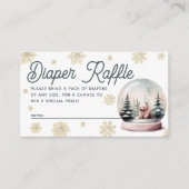 Carte D'accompagnement Snowflake Hiver Baby shower Déchets Raffin (Devant)