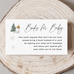 Carte D'accompagnement Snowflake Mountain Baby shower d'hiver Demande de 