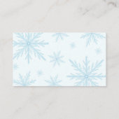 Carte D'accompagnement Snowflakes Boy Baby Shower Diaper Raffle Ticket (Dos)