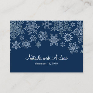 Carte D'accompagnement Snowflakes - hiver Mariage Instructions Enclos