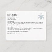 Carte D'accompagnement Snowflakes - hiver Mariage Instructions Enclos (Dos)