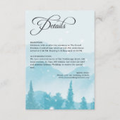 Carte D'accompagnement Snowy Winter Forest Détails du Mariage (Devant)