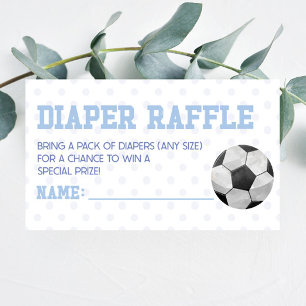 Carte D'accompagnement Soccer Ball Sports Baby shower Déchets Raffle