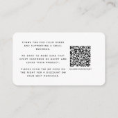 Carte D'accompagnement Social media QR code merci escompte (Dos)