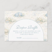 Carte D'accompagnement Soft Blue Dino Diapper Raffle (Devant)