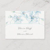 Carte D'accompagnement Soft Blue Orchid Site Mariage QR Code (Devant)