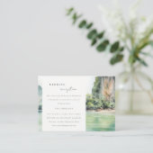 Carte D'accompagnement Soft Coastal Thaïlande Seascape Mariage Réception (Debout devant)