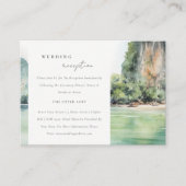 Carte D'accompagnement Soft Coastal Thaïlande Seascape Mariage Réception (Devant)