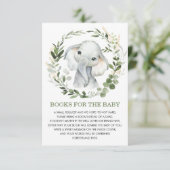 Carte D'accompagnement Soft Greenery Gold Elephant Livres pour Baby Libra (Debout devant)