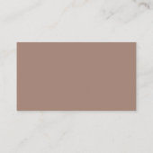 Carte D'accompagnement Soft Mocha Taupe | Code QR du site Web de mariage  (Dos)
