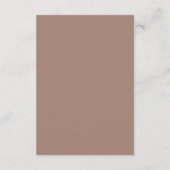 Carte D'accompagnement Soft Mocha Taupe | Luxe Wedding Guest Details (Dos)