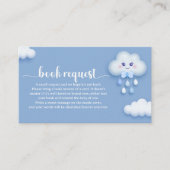 Carte D'accompagnement Soft pastel bleu nuage neuf garçon demande de rése (Devant)
