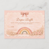 Carte D'accompagnement Soft Pastel Boho Rainbow Diapper Raffle (Devant)