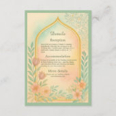 Carte D'accompagnement Soft Pastel Gold Floral Arch Mariage (Devant)