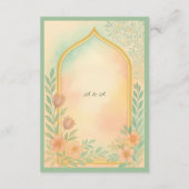 Carte D'accompagnement Soft Pastel Gold Floral Arch Mariage (Dos)