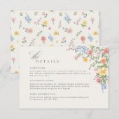 Carte D'accompagnement Soft Pastel Ornate Spring Garden  Wedding Details (Devant / Derrière)