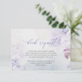 Carte D'accompagnement Soft pastel violet poussiéreux rose beige demande  (Debout devant)