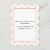Carte D'accompagnement Soft Peachy Blush Damask (Dos)