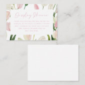 Carte D'accompagnement Soft Pink Tulip Bridal Shower Display Shower (Devant / Derrière)