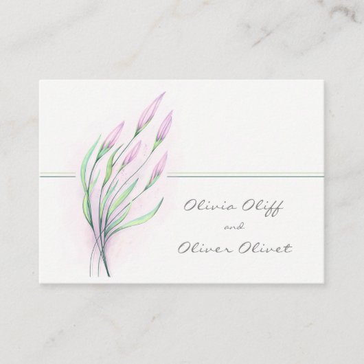 Carte D'accompagnement Soft Purple Lilies Mariage Site Web QR Code (Devant)