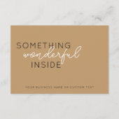 Carte D'accompagnement Soins Bijoux En Merci Beige (Devant)