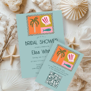 Carte D'accompagnement Soirée au bord de mer Réception de mariage Moderne
