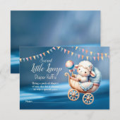 Carte D'accompagnement Soirée de Baby shower à la petite lampe douce (Devant / Derrière)