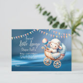 Carte D'accompagnement Soirée de Baby shower à la petite lampe douce (Debout devant)