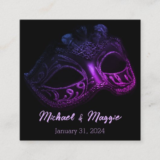 Carte D'accompagnement Soirée élégante (Devant)