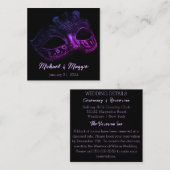 Carte D'accompagnement Soirée élégante (Devant / Derrière)