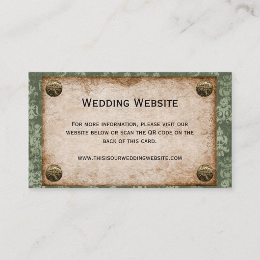 Carte D'accompagnement Soirée Steampunk : Élégance Victorienne Site Web (Devant)