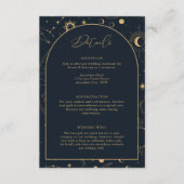 Carte D'accompagnement Soleil céleste et Lune Détails mystiques (Devant)