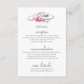 Carte D'accompagnement Sombreros roses et argentés aux accents floraux (Devant)